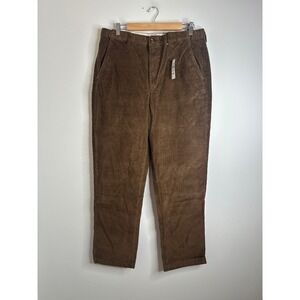 LL Bean Corduroy Pants Men's 34x32 Sepia Brown Straight Fit Comfort Waist NEW